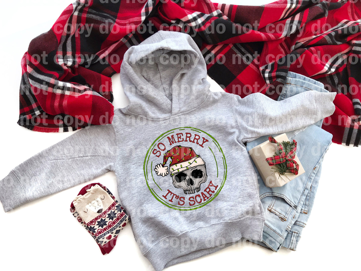 So Merry It's Scary Distressed Full Color/One Color Dream Print o Impresión por sublimación