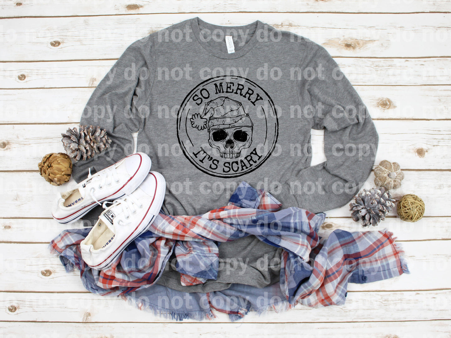 So Merry It's Scary Distressed Full Color/One Color Dream Print o Impresión por sublimación