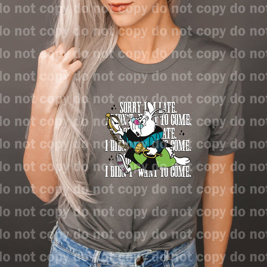 Sorry I'm Late I Didn't Want To Come Rabbit Dream Print or Sublimation Print