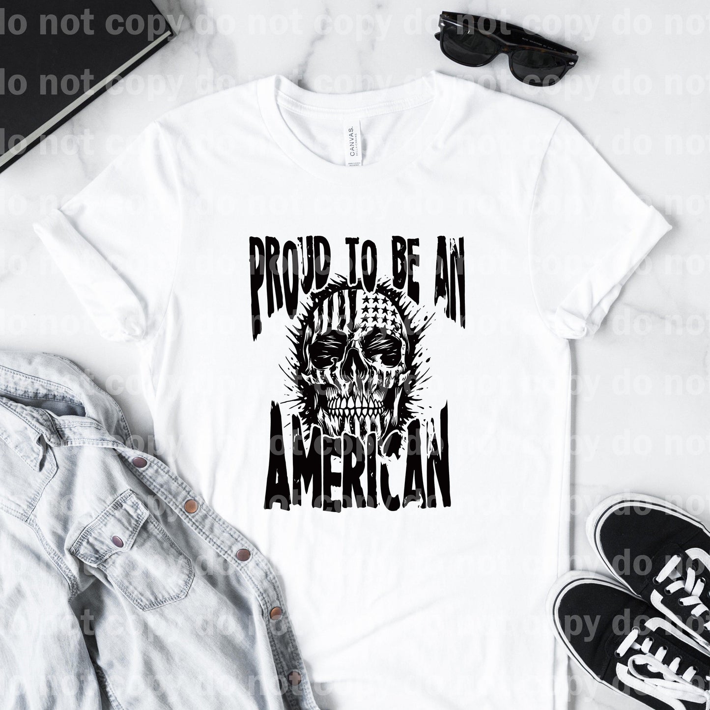 Proud To Be An American Skull Dream Print or Sublimation Print