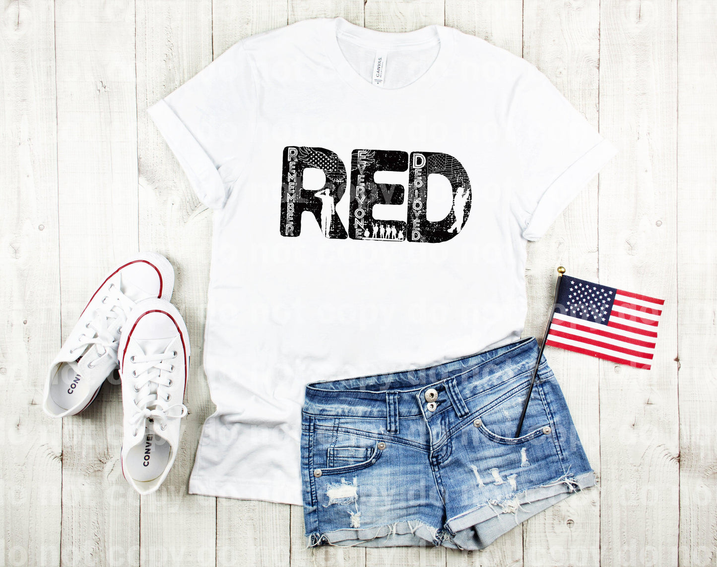 RED Remember Everyone Deployed Dream Print or Sublimation Print