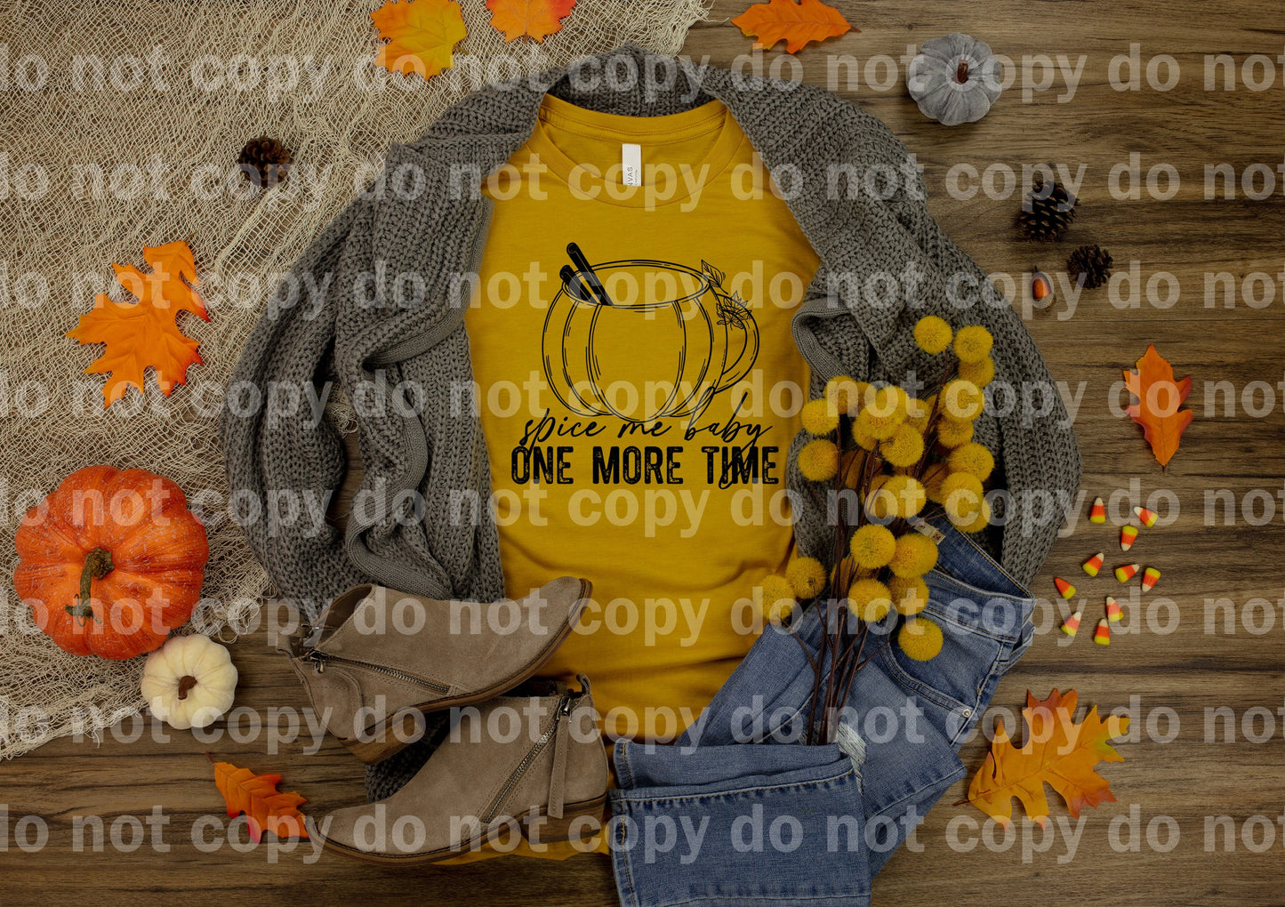 Spice Me Baby One More Time Pumpkin Full Color/One Color Dream Print or Sublimation Print