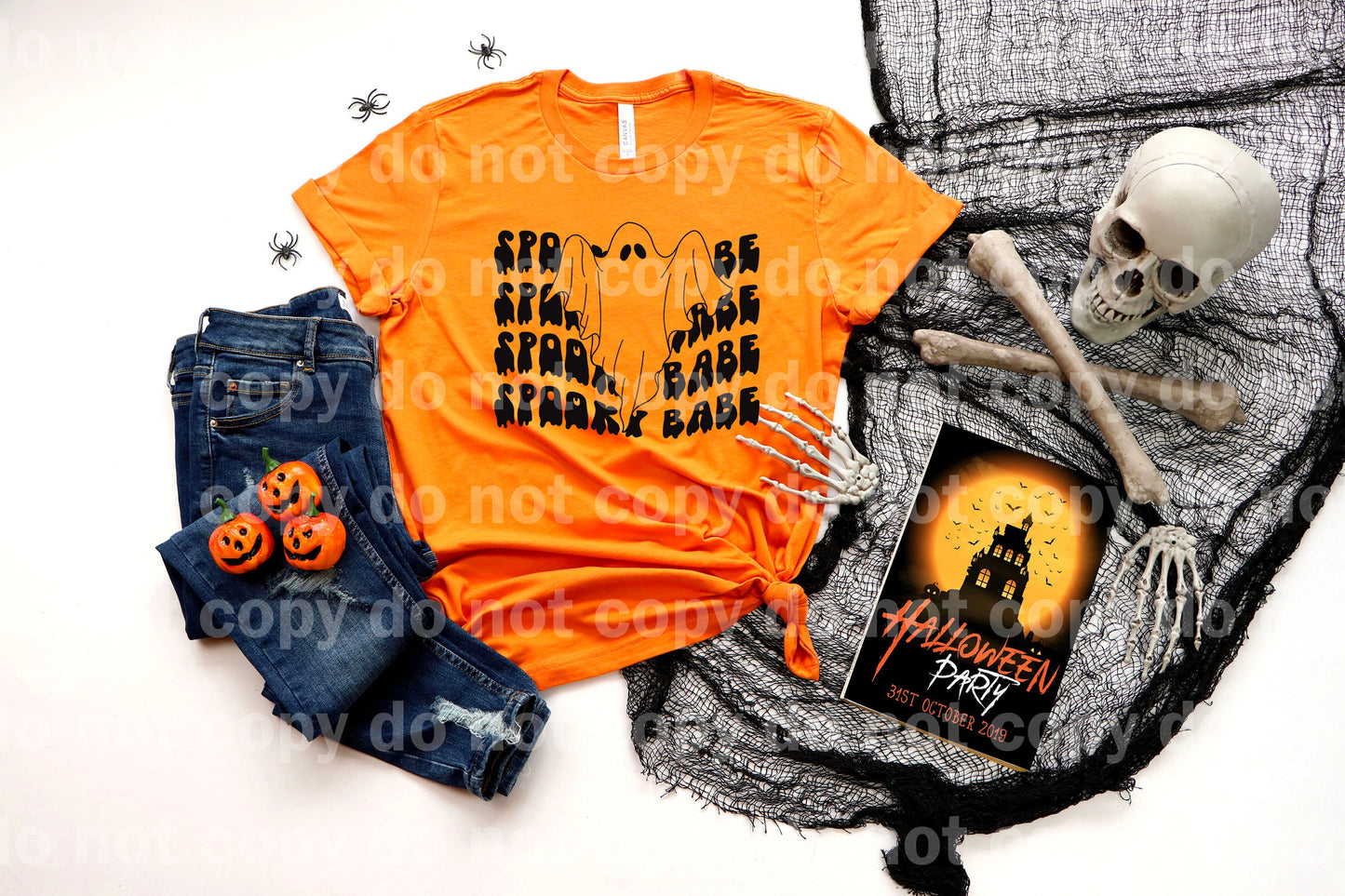 Spooky Babe Ghost Full Color/One Color Dream Print or Sublimation Print