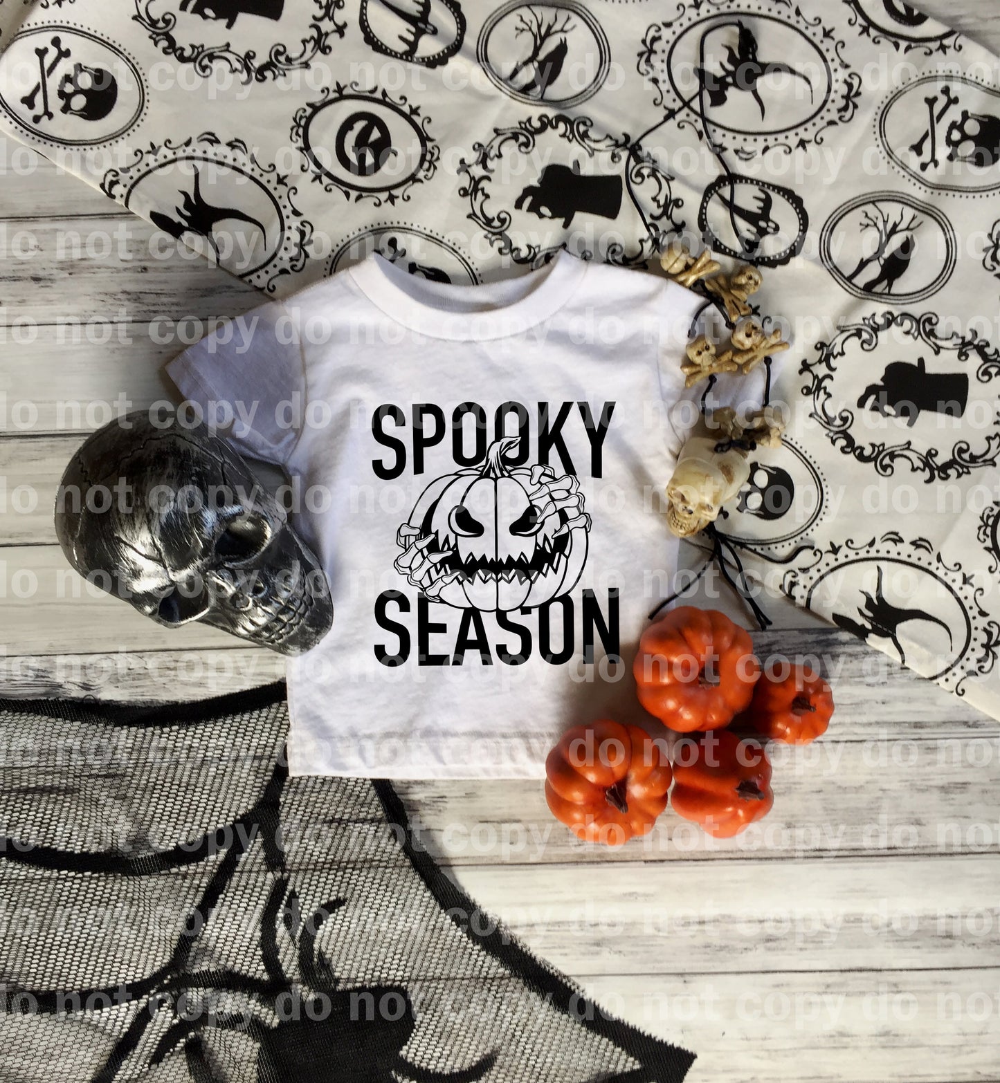 Spooky Season Pumpkin Skellie Hand Full Color/One Color Dream Print or Sublimation Print