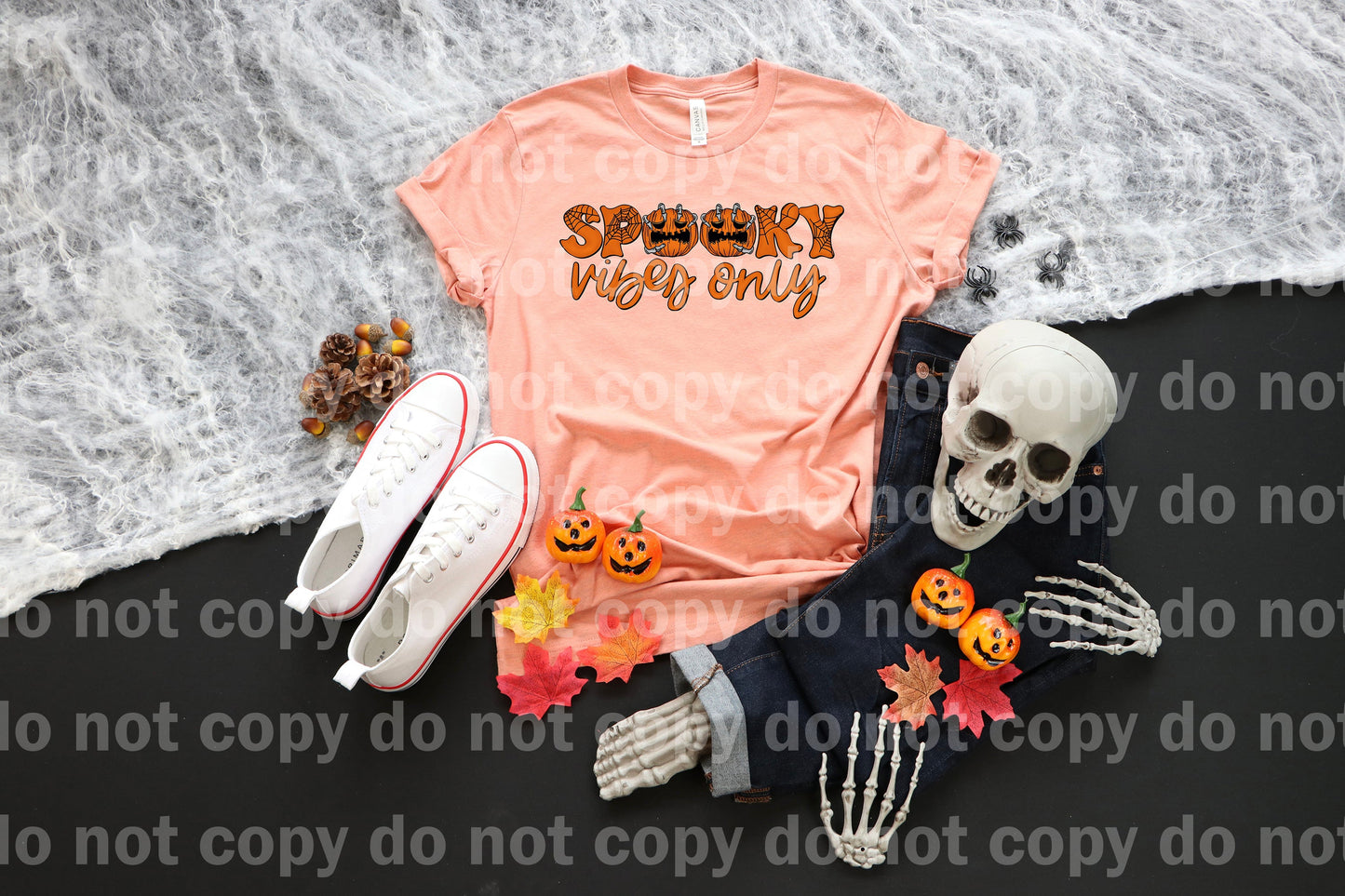 Spooky Vibes Only Pumpkin Full Color/One Color Dream Print or Sublimation Print