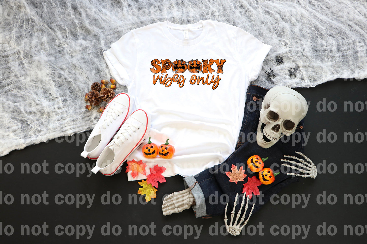 Spooky Vibes Only Pumpkin Full Color/One Color Dream Print or Sublimation Print