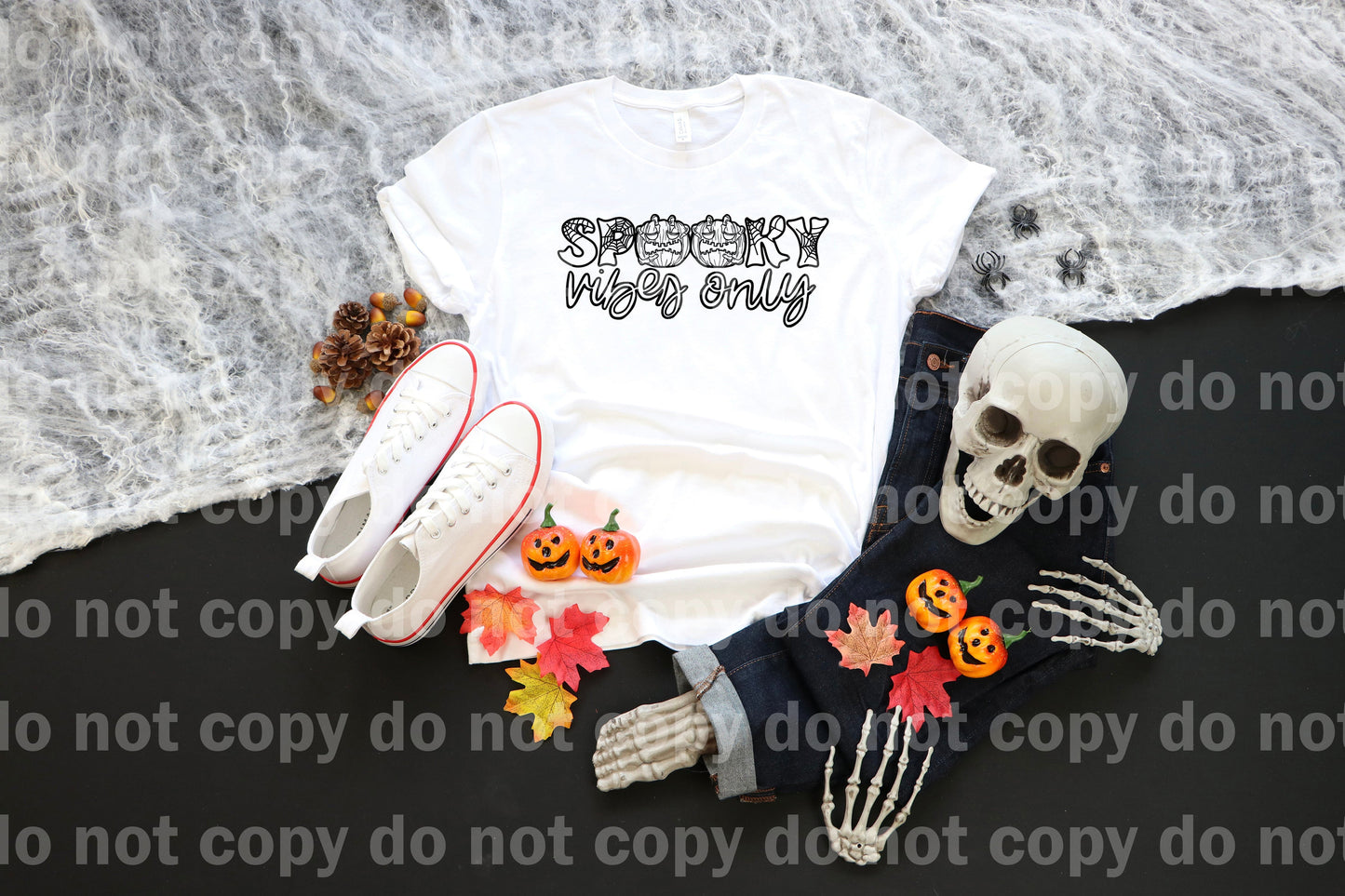 Spooky Vibes Only Pumpkin Full Color/One Color Dream Print or Sublimation Print