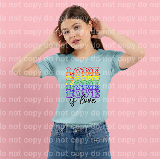 Love is Love Rainbow Word Stack Pride Dream Print or Sublimation Print