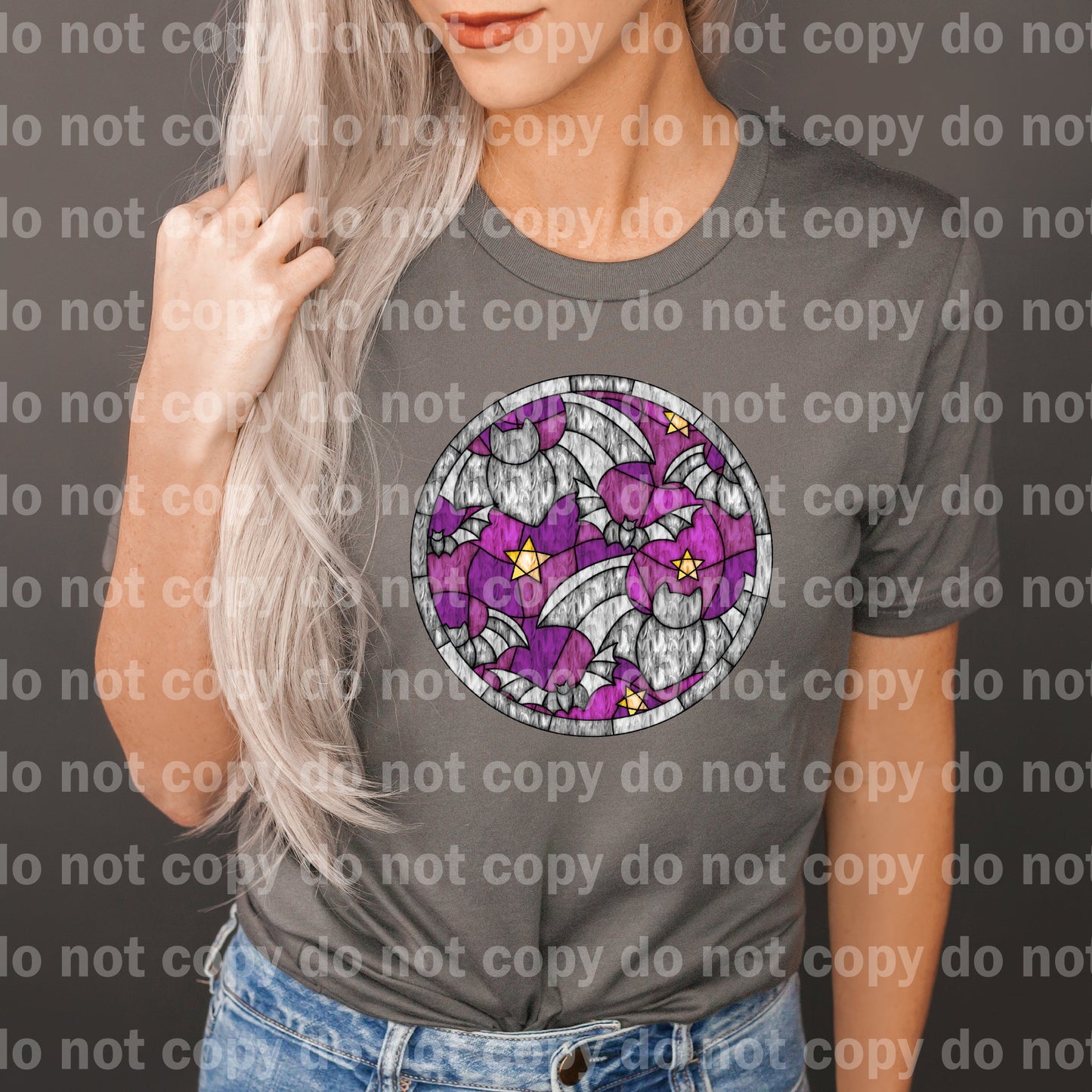Stained Glass Bats Round Dream Print or Sublimation Print