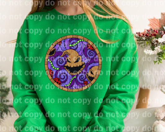 Stained Glass Nightmare Oogie Round Dream Print or Sublimation Print