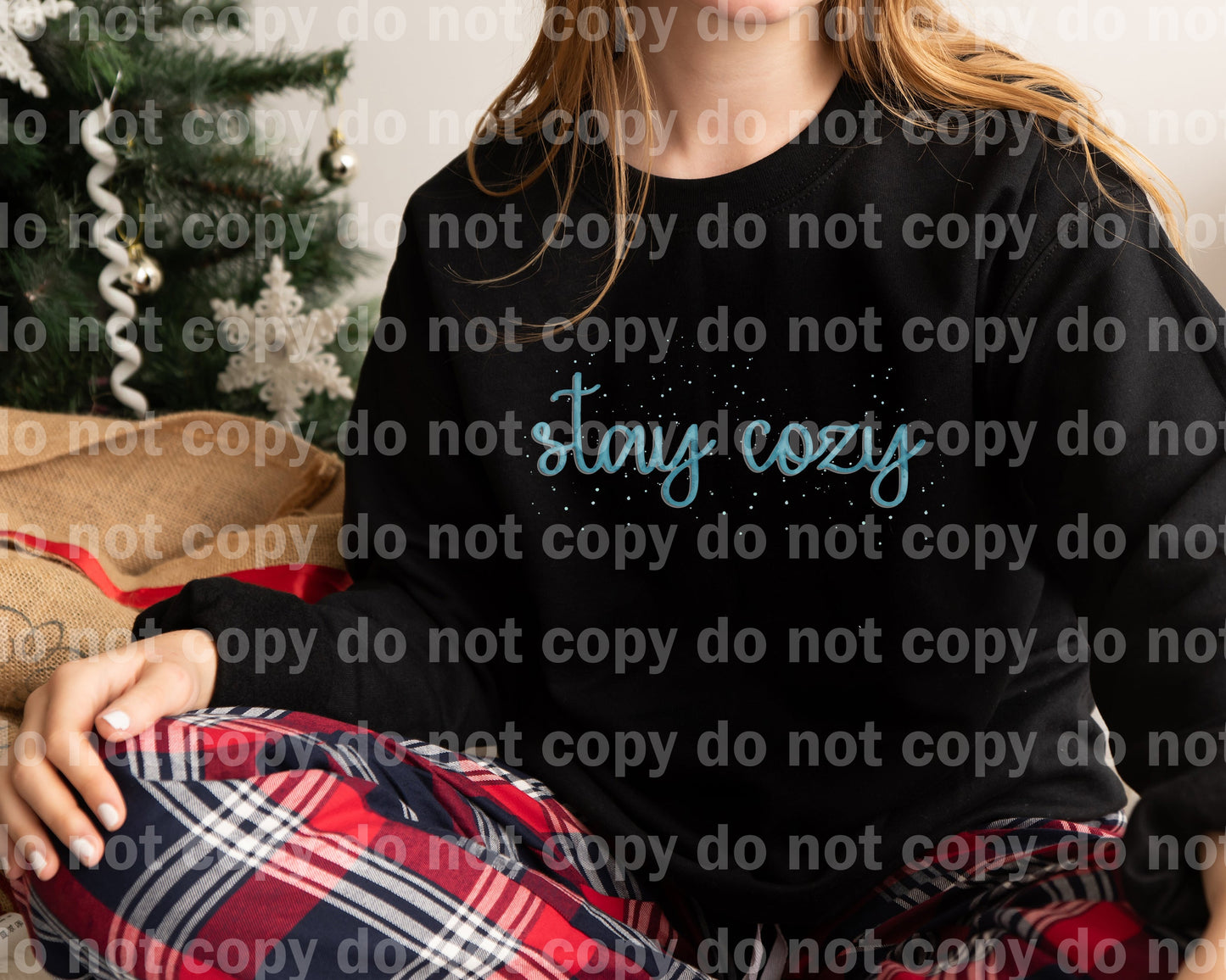 Stay Cozy Script Blue Dream Print or Sublimation Print