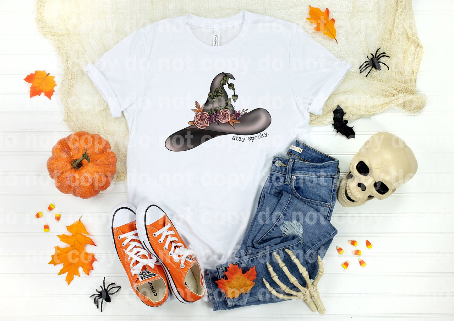 Stay Spooky Witch Floral Hat Dream Print or Sublimation Print