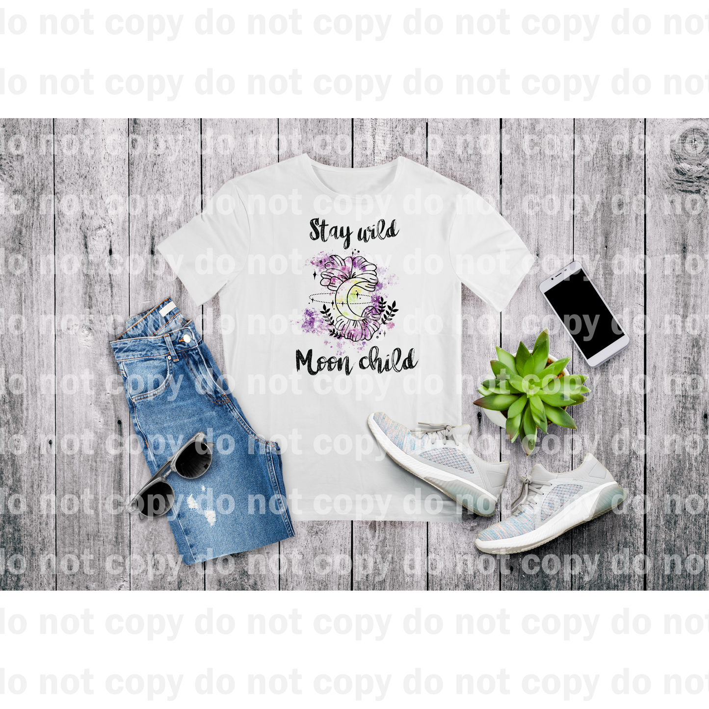 Stay Wild Moon Child Dream Print or Sublimation Print