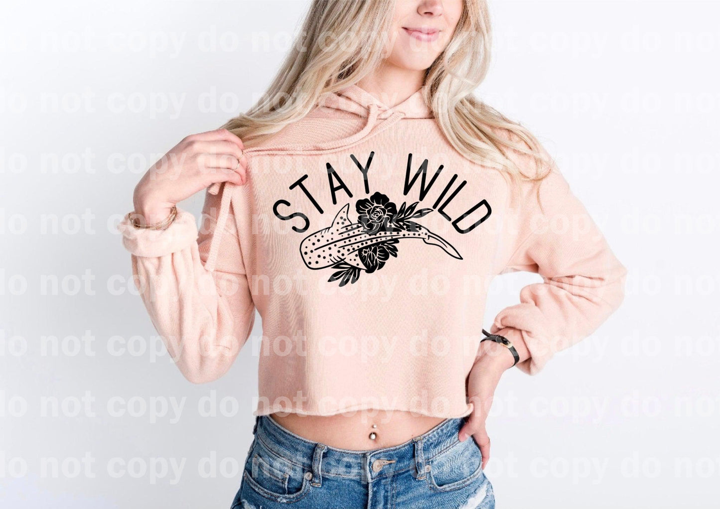 Stay Wild Shark Flower Dream Print or Sublimation Print