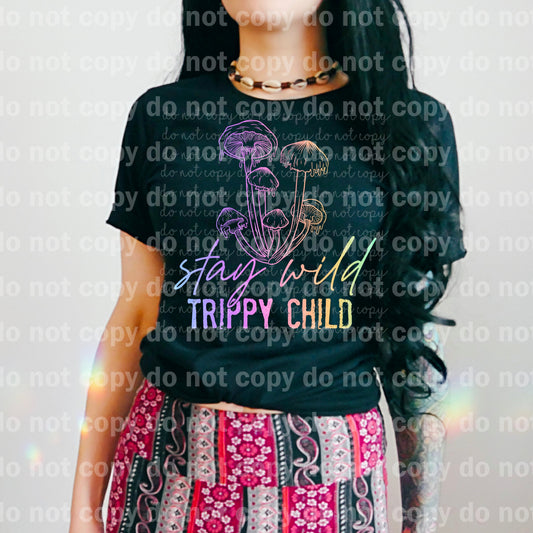 Stay Wild Trippy Child Full Color/One Color Dream Print or Sublimation Print