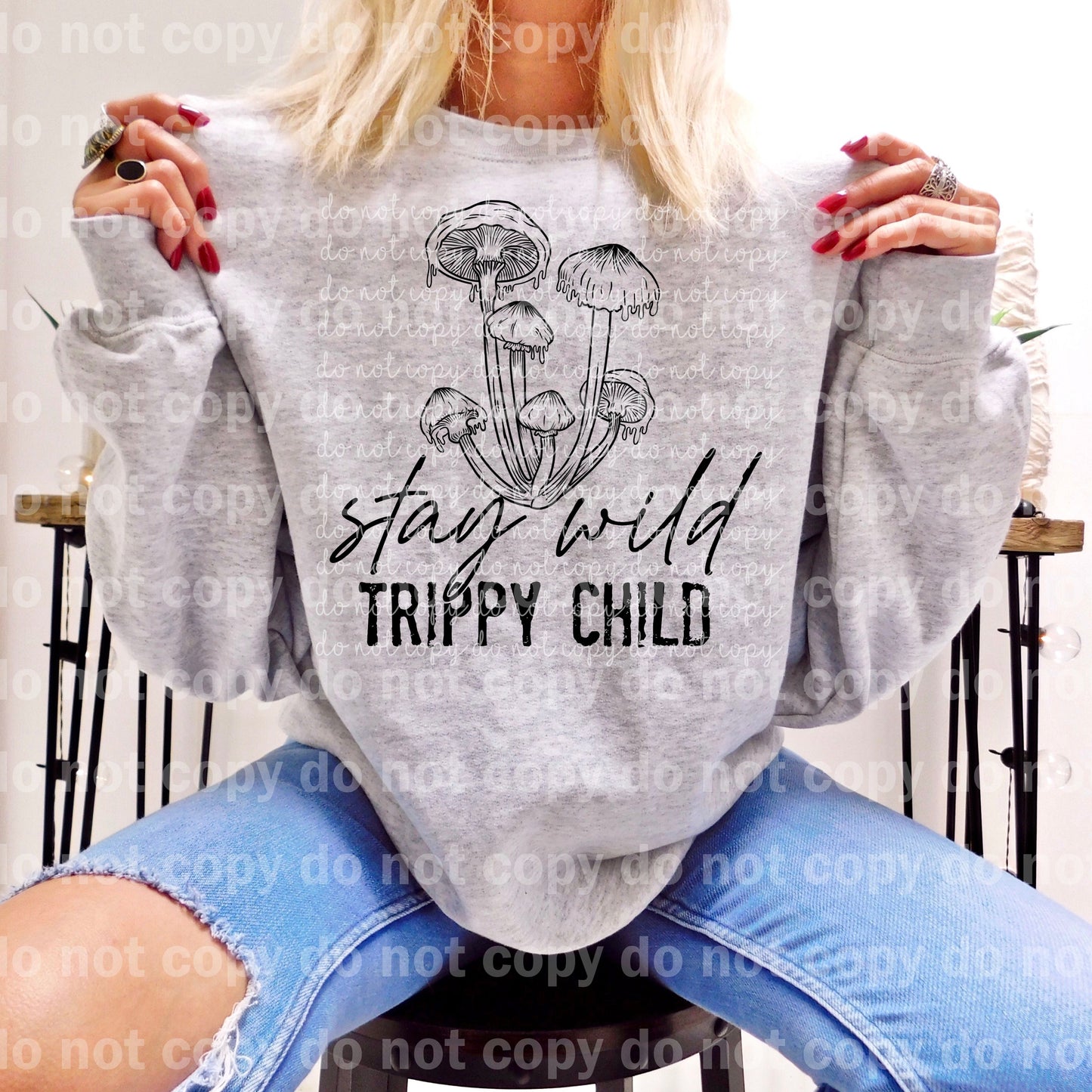 Stay Wild Trippy Child Full Color/One Color Dream Print or Sublimation Print