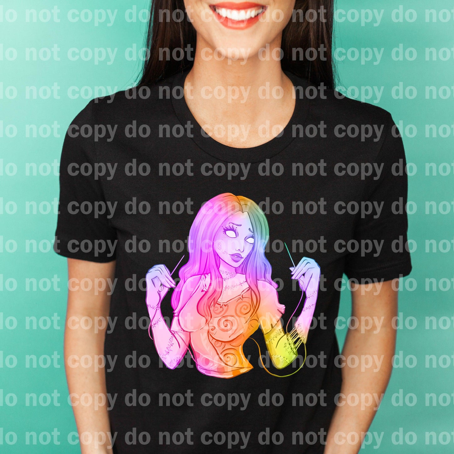 Stitched Up Pastel or rainbow  Color Style Dream Print or Sublimation Print