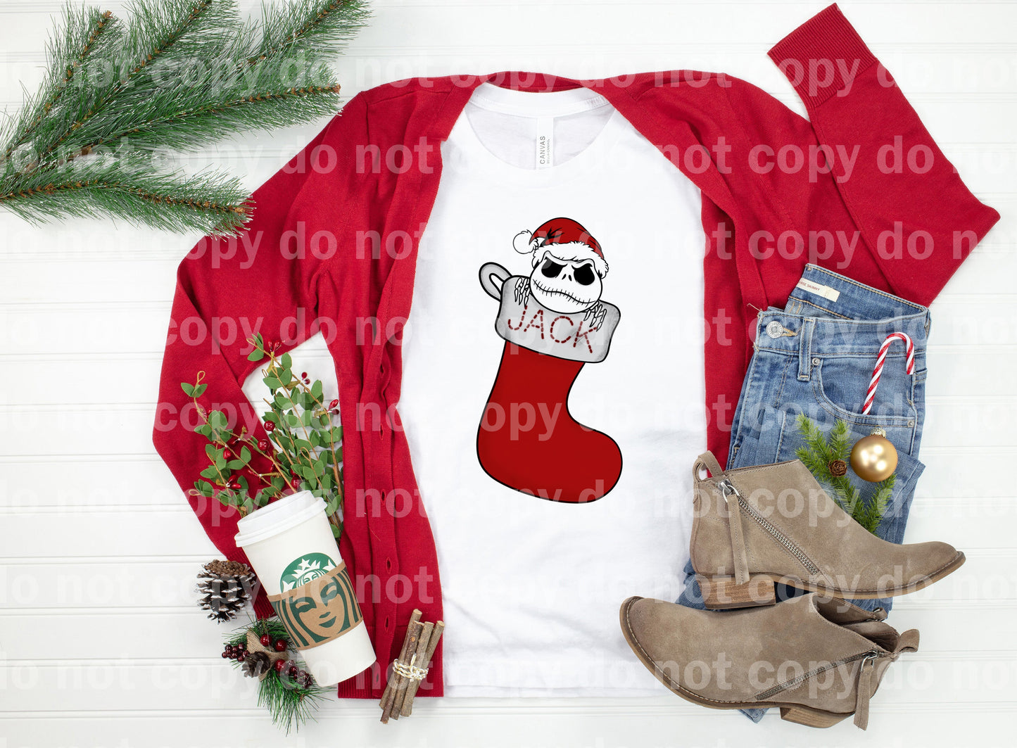 Jack Stocking With Name Dream Print or Sublimation Print