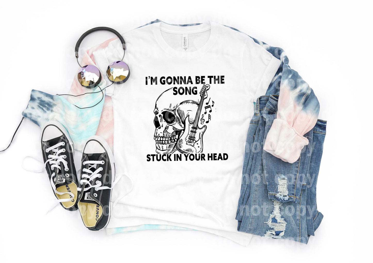 I'm Gonna Be The Song Stuck In Your Head Skull Guitar Dream Print or Sublimation Print