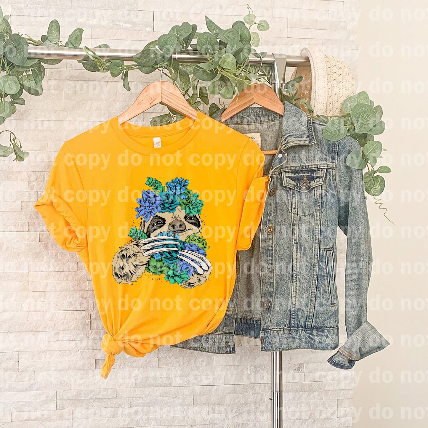 Succulent Sloth Dream Print or Sublimation Print