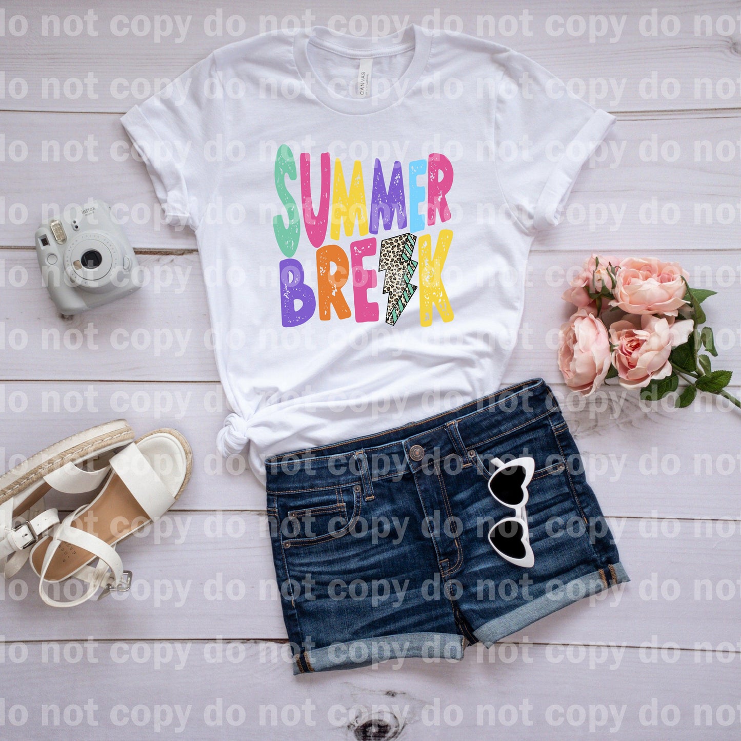 Summer Break Lightning Bolt Colorful Dream Print or Sublimation Print