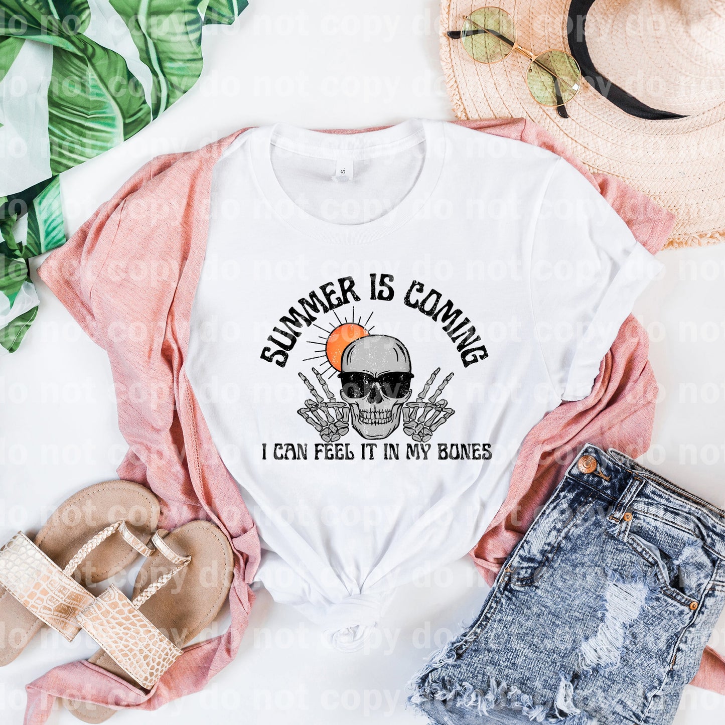 Summer Is Coming I Can Feel It In My Bones Distressed Full Color/One Color Dream Print or Sublimation Print