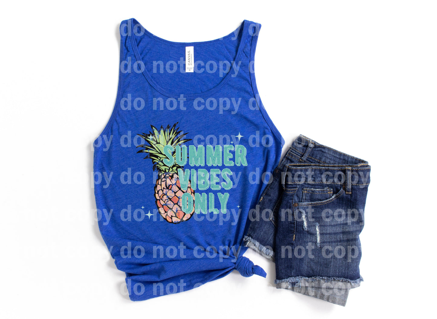 Summer Vibes Only Pineapple Full Color/One Color Dream Print or Sublimation Print