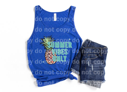 Summer Vibes Only Pineapple Full Color/One Color Dream Print or Sublimation Print