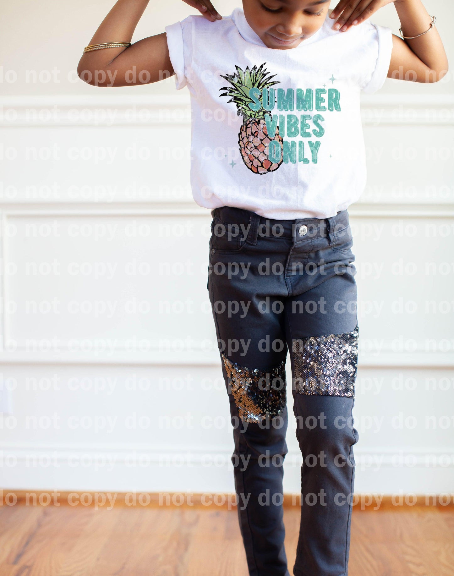 Summer Vibes Only Pineapple Full Color/One Color Dream Print or Sublimation Print