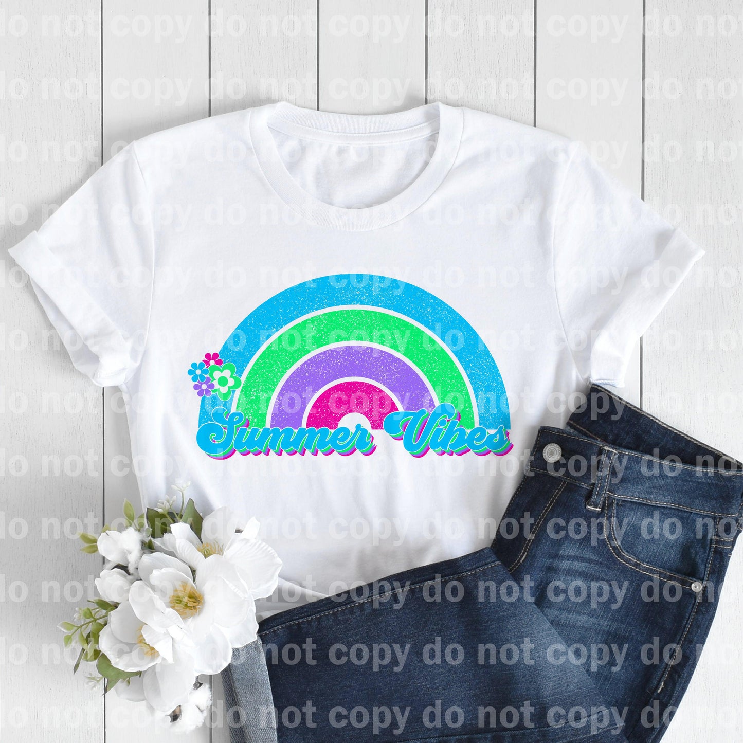 Summer Vibes Retro Rainbow Dream Print or Sublimation Print