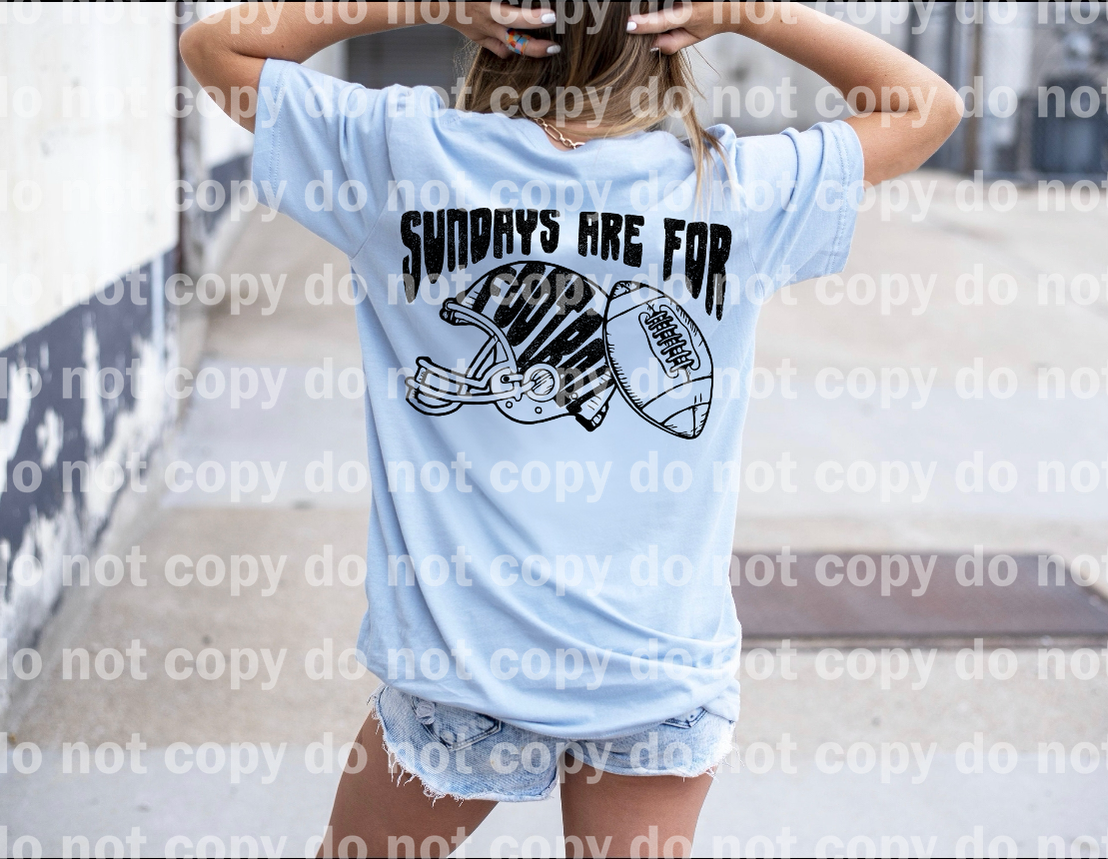 Sundays Are For Football Full Color/One Color Dream Print or Sublimation Print
