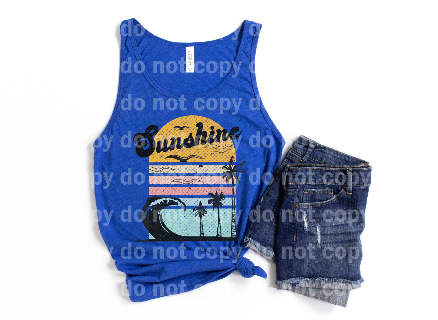 Sunshine Beach Wave Distressed Dream Print or Sublimation Print