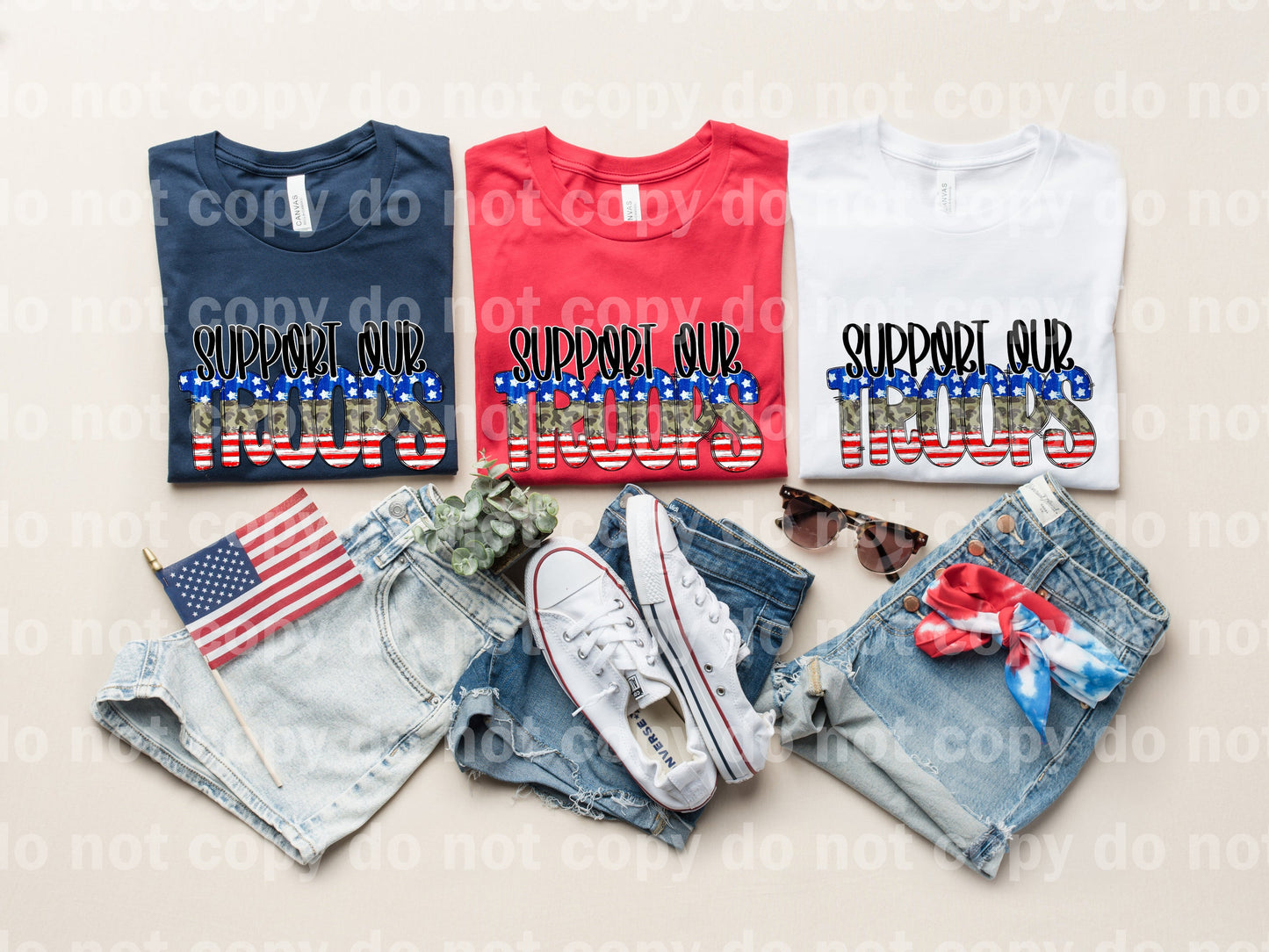 Support our Troops USA Flag Dream Print or Sublimation Print