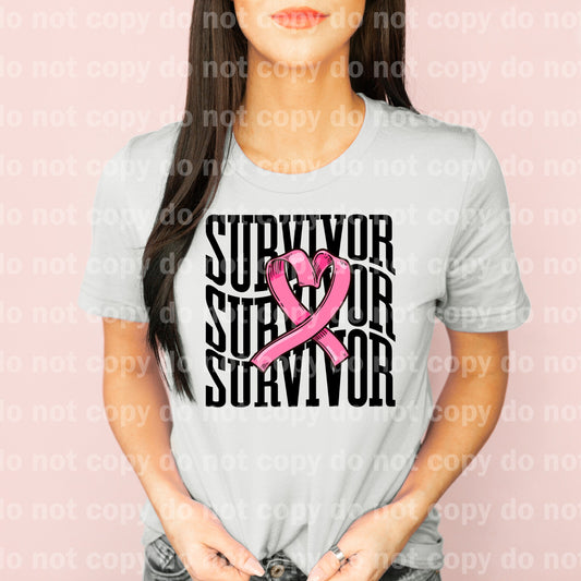 Survivor Stacked Ribbon Dream Print or Sublimation Print