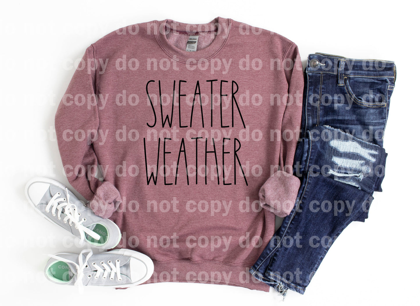 Sweater Weather Typography Black or White Dream Print or Sublimation Print