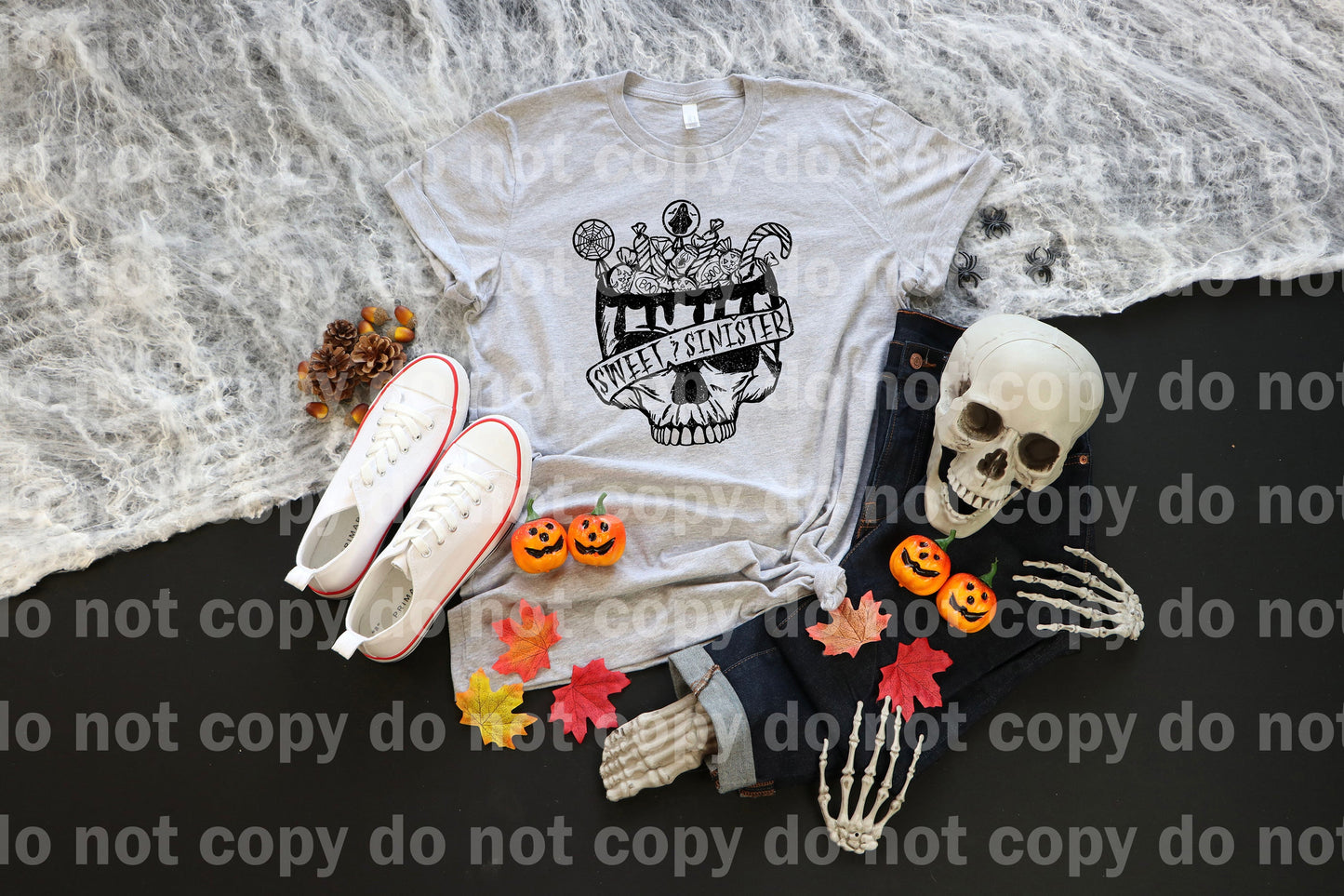 Sweet And Sinister Skull Candies Distressed Full Color/One Color Dream Print or Sublimation Print