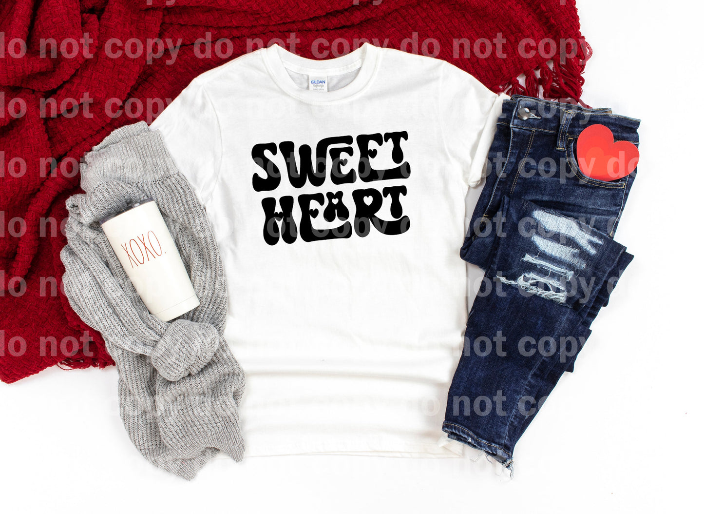 Sweet Heart Typography Black/White Dream Print or Sublimation Print