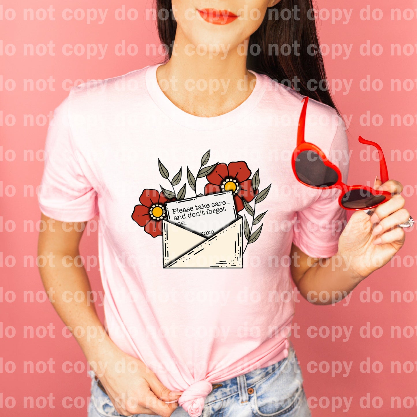 Please Take Care And Don't Forget Me Xoxo Full Color/One Color Dream Print or Sublimation Print