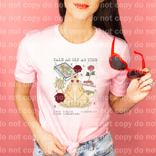 Tale As Old As Time Book Rose Mirror Belle's Gown Chipped Cup Dream Print or Sublimation Print