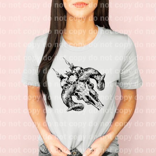 Taurus Skull Black/White Dream Print or Sublimation Print