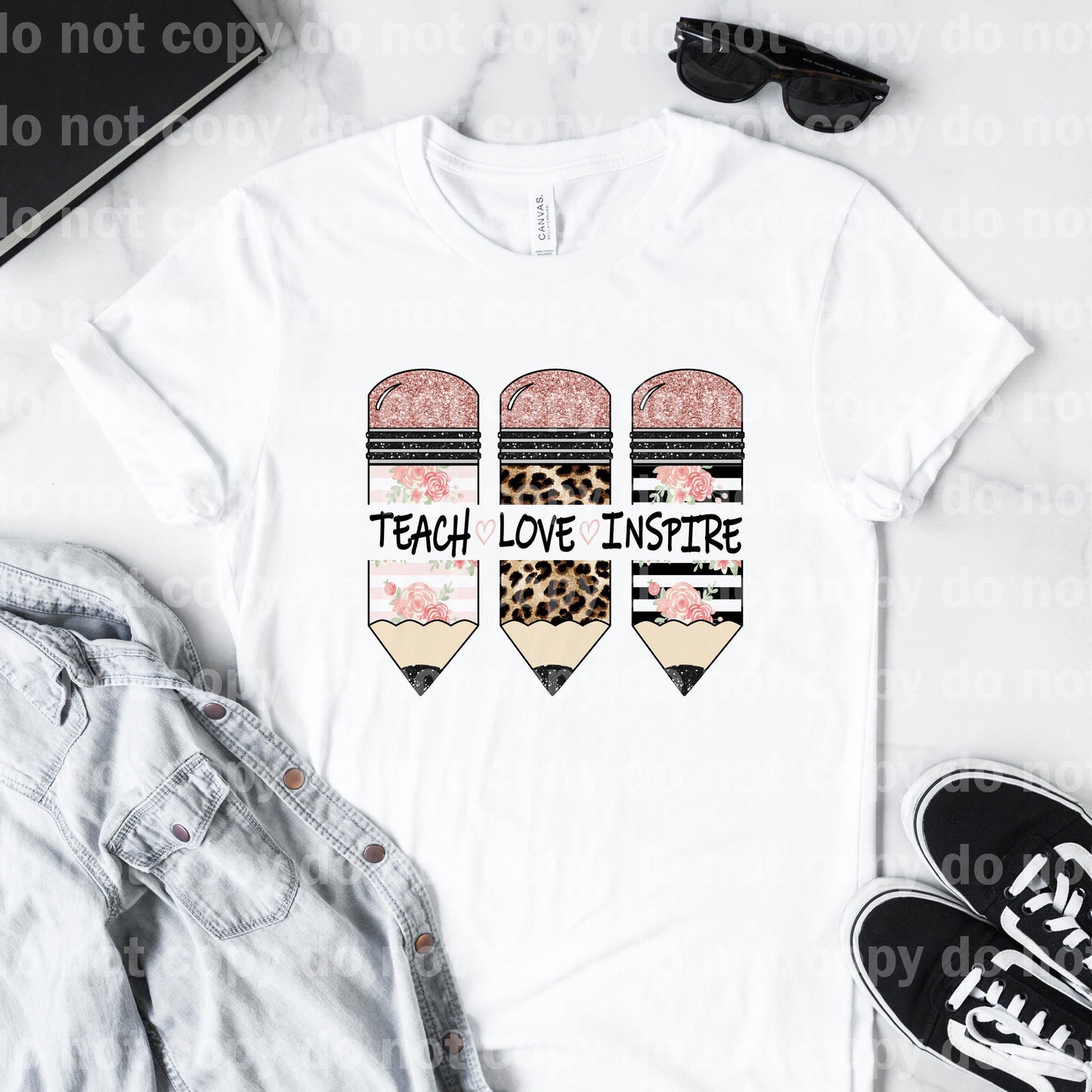 Teach Love Inspire Pencils Dream Print or Sublimation Print