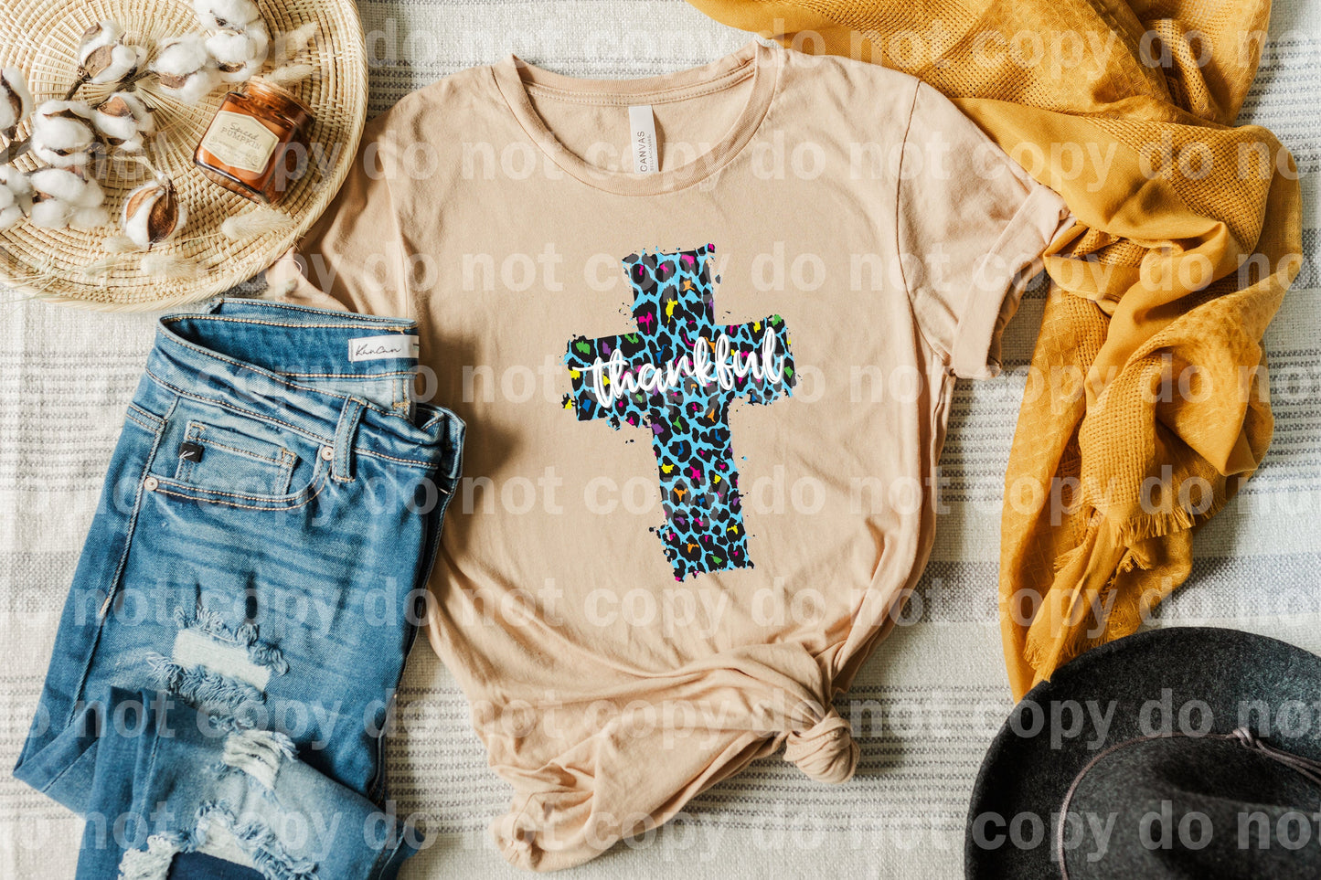 Thankful Blue Cross Dream Print or Sublimation Print