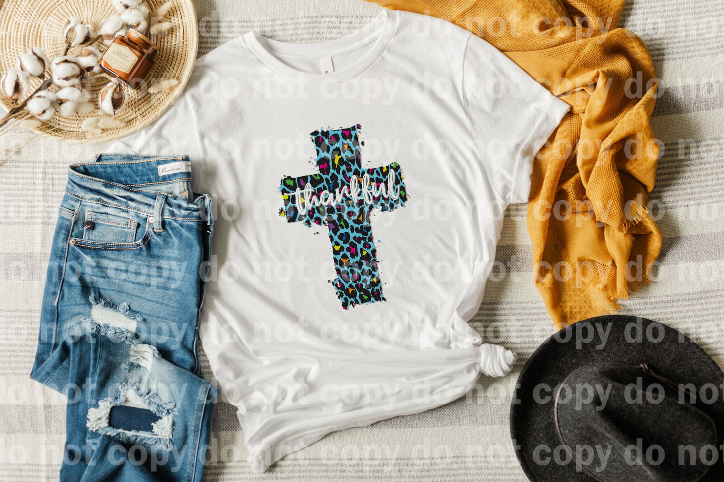 Thankful Blue Cross Dream Print or Sublimation Print