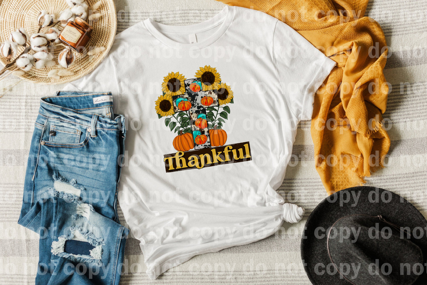 Thankful Cross Pumpkin Dream Print or Sublimation Print