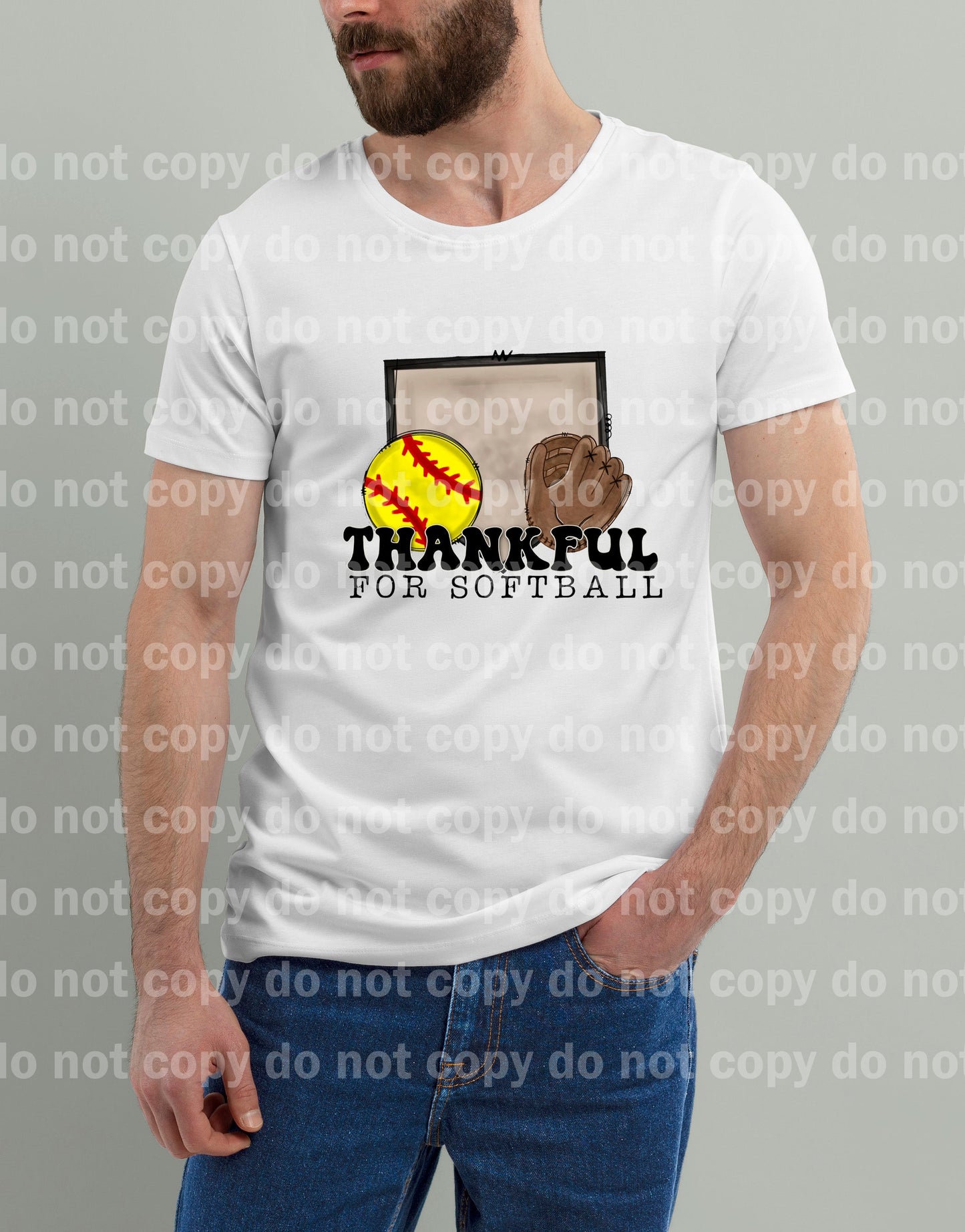 Thankful For Softball Dream Print or Sublimation Print