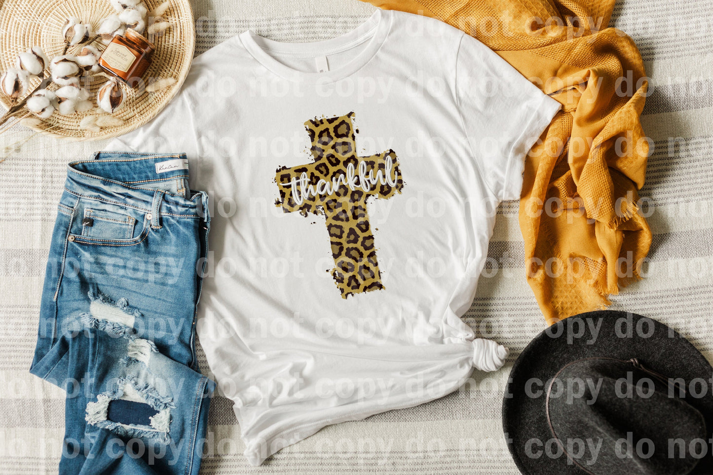 Thankful Leopard Cross Dream Print or Sublimation Print