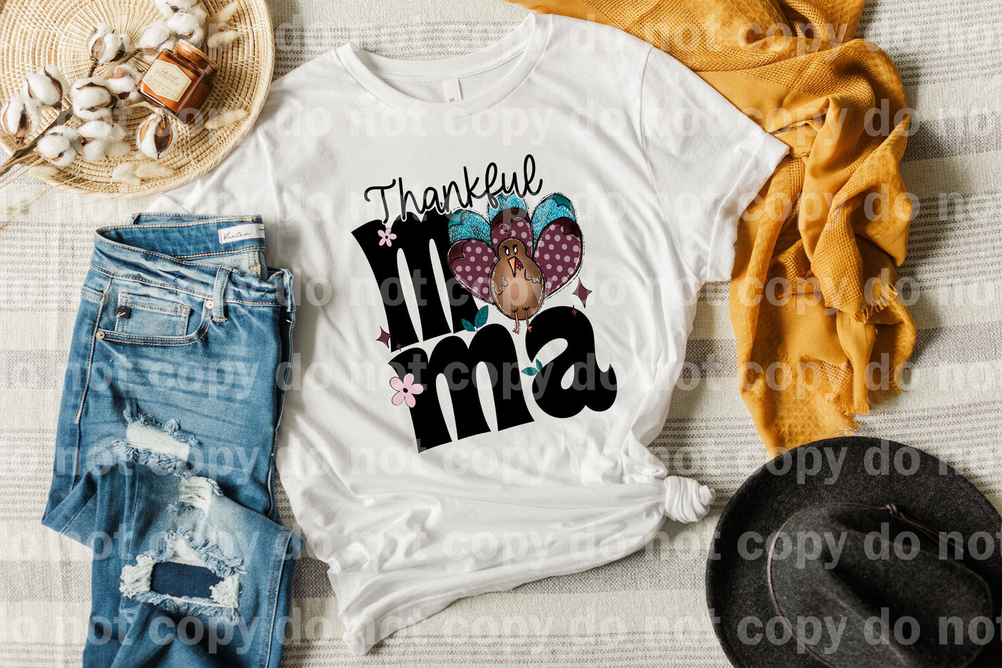 Thankful Mama Turkey Dream Print or Sublimation Print