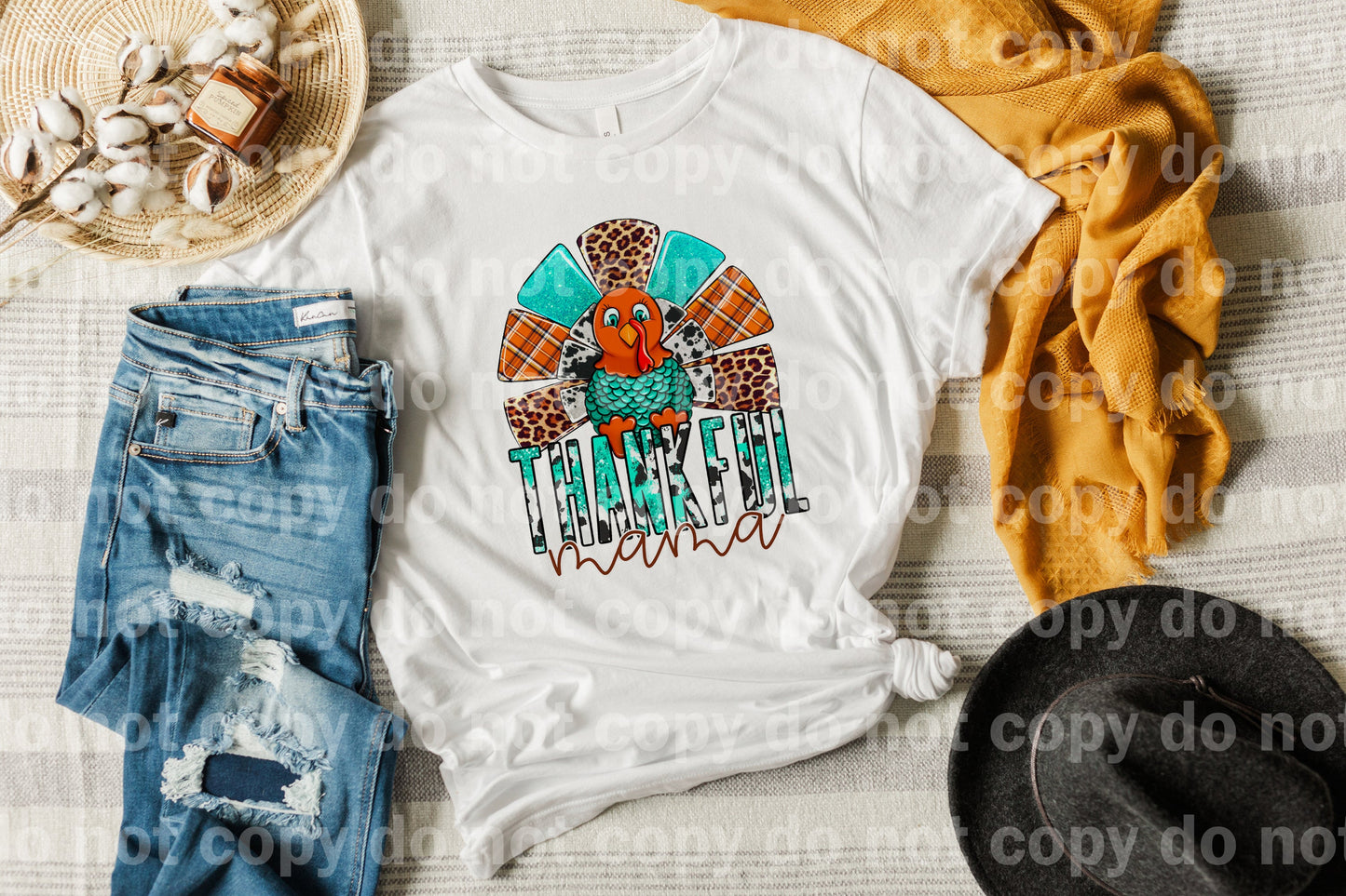 Thankful Mama Turkey Dream Print or Sublimation Print