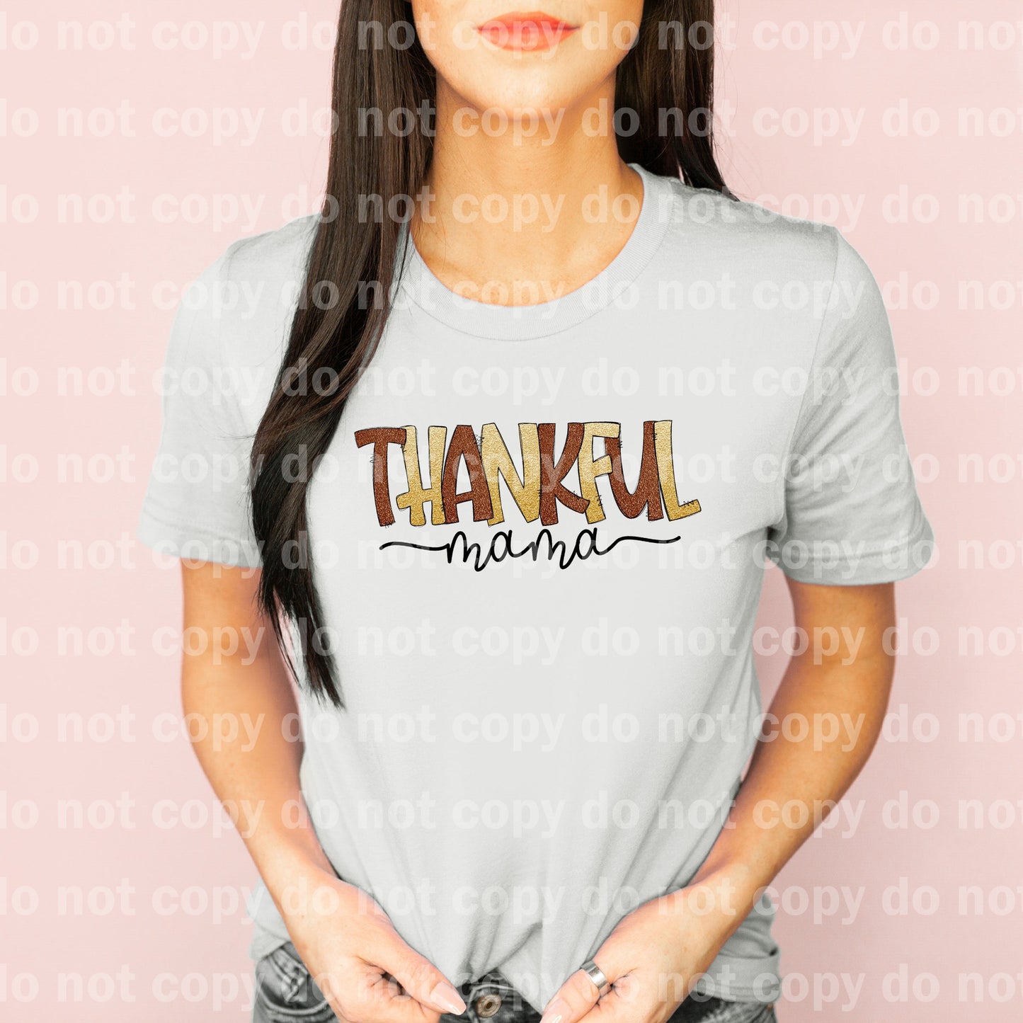 Thankful Mama Typography Glitter Dream Print or Sublimation Print