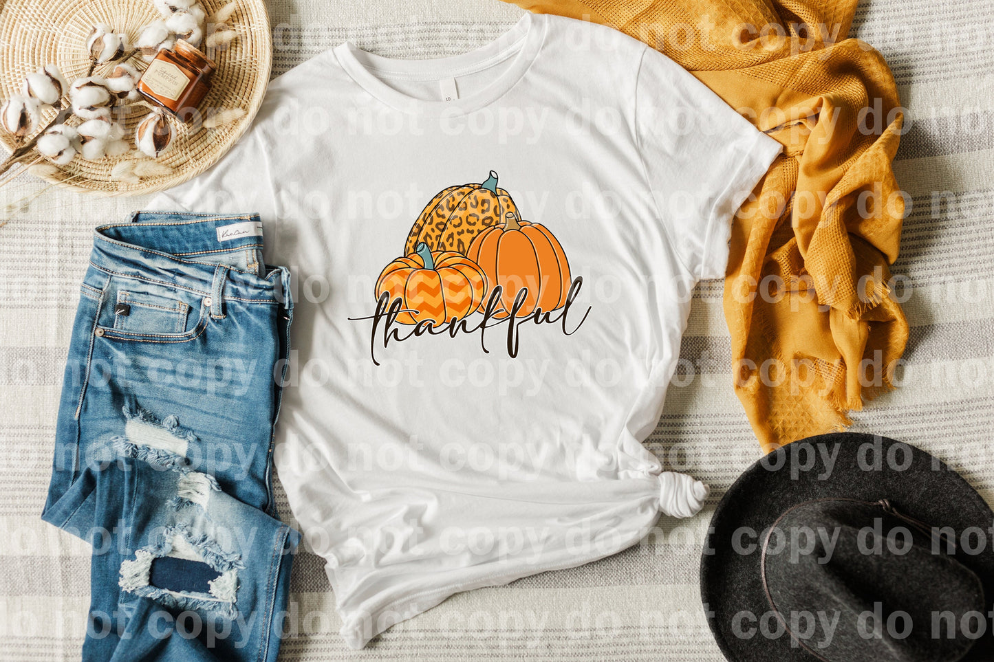 Thankful Orange Pumpkins Dream Print or Sublimation Print